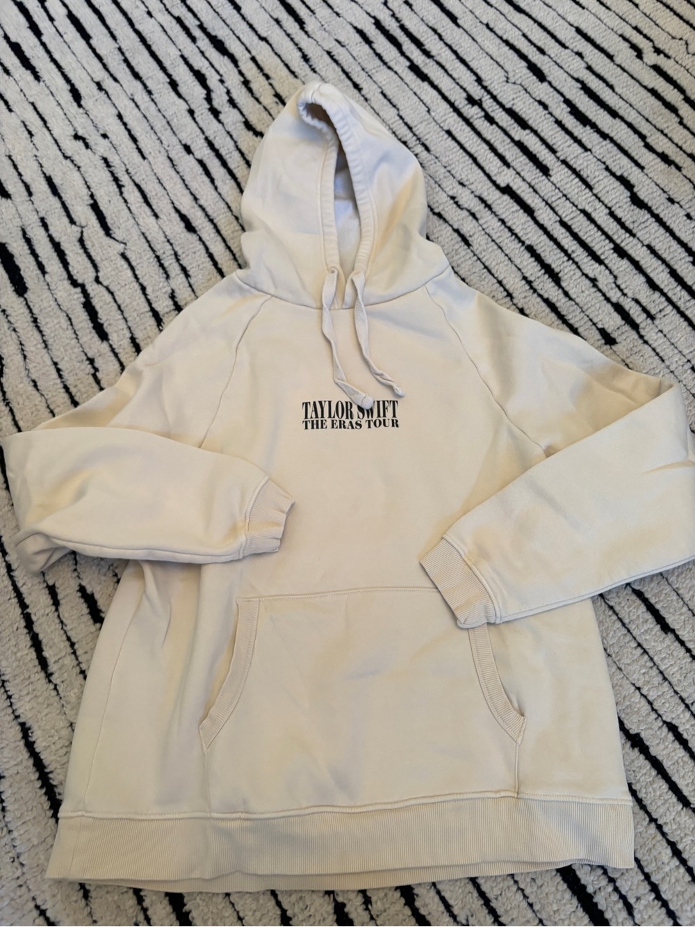 Taylor Swift Cream Crewneck Hoodie with 'The Eras Tour' Logo